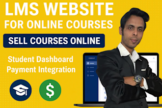 create a professional lms website for online courses