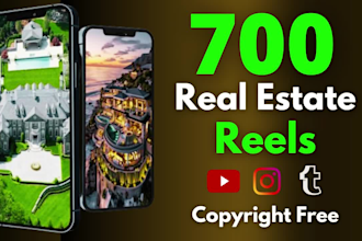 create 700 luxury home real estate instagram reels and tiktok videos