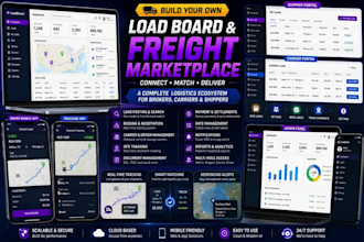 build a custom load boards for trucking, gps tracking, carrier management
