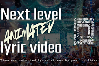 create animated lyric video with awesome text animations