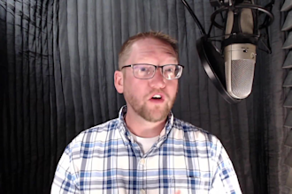 record a professional american male voice over, today