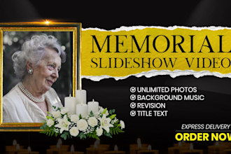 do funeral photo slideshow, awesome slideshow videos in 24 hours