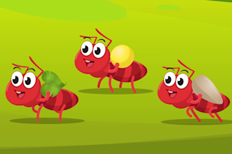 create cartoon rhymes animation for kids