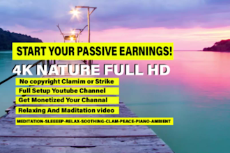 create a youtube channel with 30 meditation,lofi,relax music videos