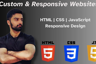 create custom and responsive websites using html css javascript