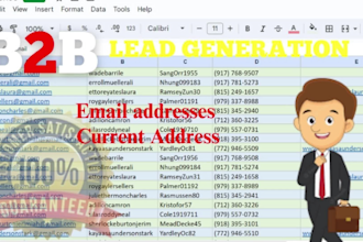 provide b2b lead contact list prospect list building