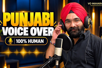 record a professional punjabi male voice over