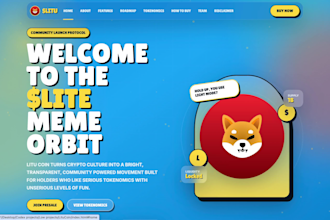 design a meme coin website for your own cryptocurrency to launch