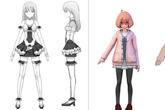 convert and fix koikatsu model vtuber avatar rigging in mmd live2d vseeface maya