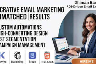 design custom mailchimp, klaviyo, and brevo email templates for automation