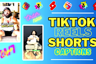 add captions to your tiktok, reels, youtube shorts, and podcast