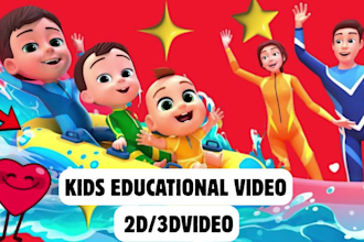 create engaging kids learning animation and educational videos for youtube