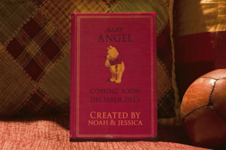 create winnie the pooh or harry potter gender reveal video