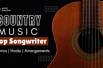 be your male country pop arranger music singer anthem and beat maker