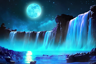 animate relaxing loop landscape background from your images