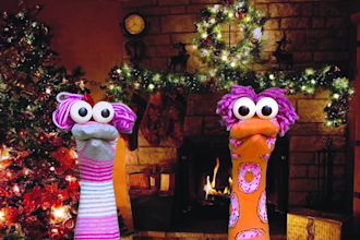 create a holiday greeting video with sock puppets