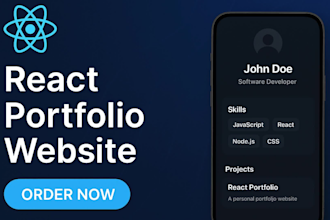 build a modern react portfolio website