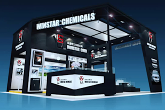 design and render custom 3d trade booth, exhibitions stand and kiosk