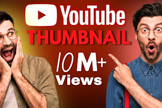 design high CTR youtube thumbnail for more clicks