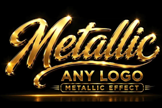 design professional 3d metallic logo for your business