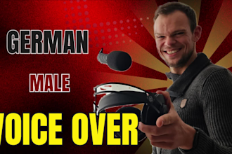 record a german voice over in a warm voice