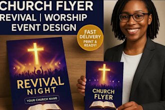 do a church flyer, revival, conference, worship, event flyer