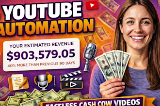 be your faceless video creator for cashcow videos youtube automation