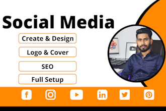 professional social media account create and setup