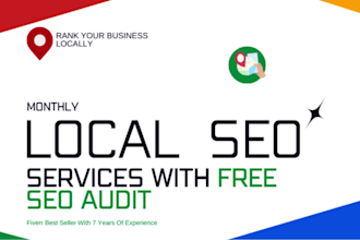 provide monthly local SEO service with free audit report