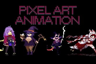 do pixel art animation 2d pixel art nsfw animation sprite sheet character design