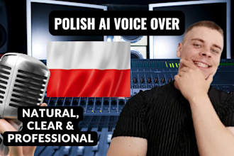 create a professional ai polish voice over for your project