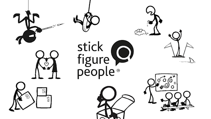 conversation sticker design. Stickman message design. Good for