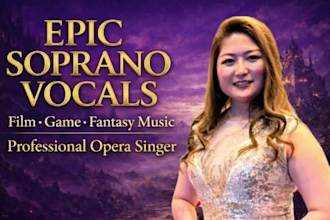 sing epic cinematic soprano vocals for film, game, or more