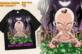 draw cartoon character for your tshirt brand merchandise