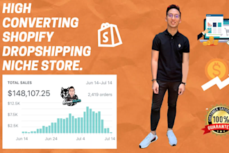 create a passive income dropshipping shopify store or shopify website