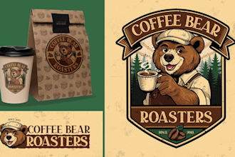 design hand drawn vintage badge mascot logo illustration