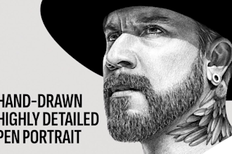 draw a realistic pen portrait from your photo