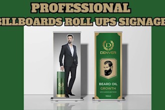 design roller, retractable, roll up, billboard and hoardings