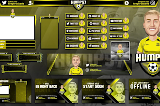 design twitch overlay and stream pack esports logo