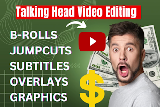 edit talking head videos with b rolls, text, graphics