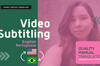 subtitle your video from english to portuguese and vice versa