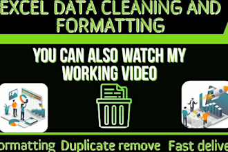 clean, format, merge, vlookup formula, split excel data
