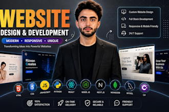 build a custom responsive website for business or portfolio