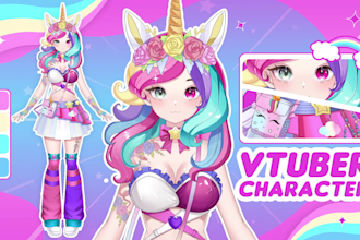 draw vtuber model and rigging high quality in live2d for vtube studio