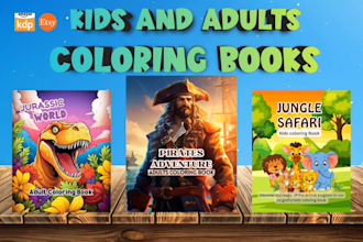 design coloring book pages and cover for your KDP coloring book