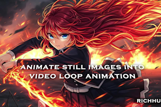 animate your character or 2d image into a seamless video loop or GIF