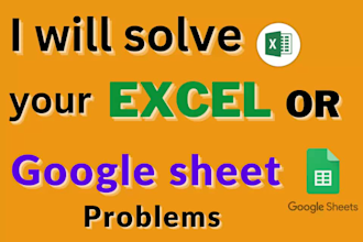 solve your excel or google sheet problem excel formula
