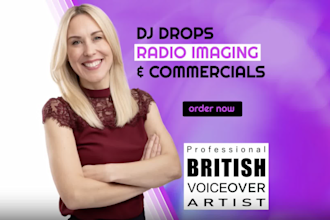 record and produce your radio commercial, dj drops or tags