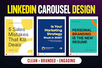 design professional linkedin carousel posts