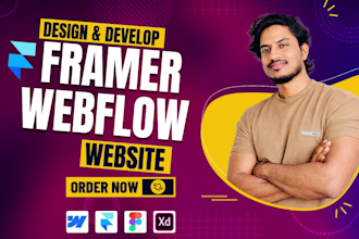 do webflow or framer website  figma, xd , PSD to webflow or framer landing page